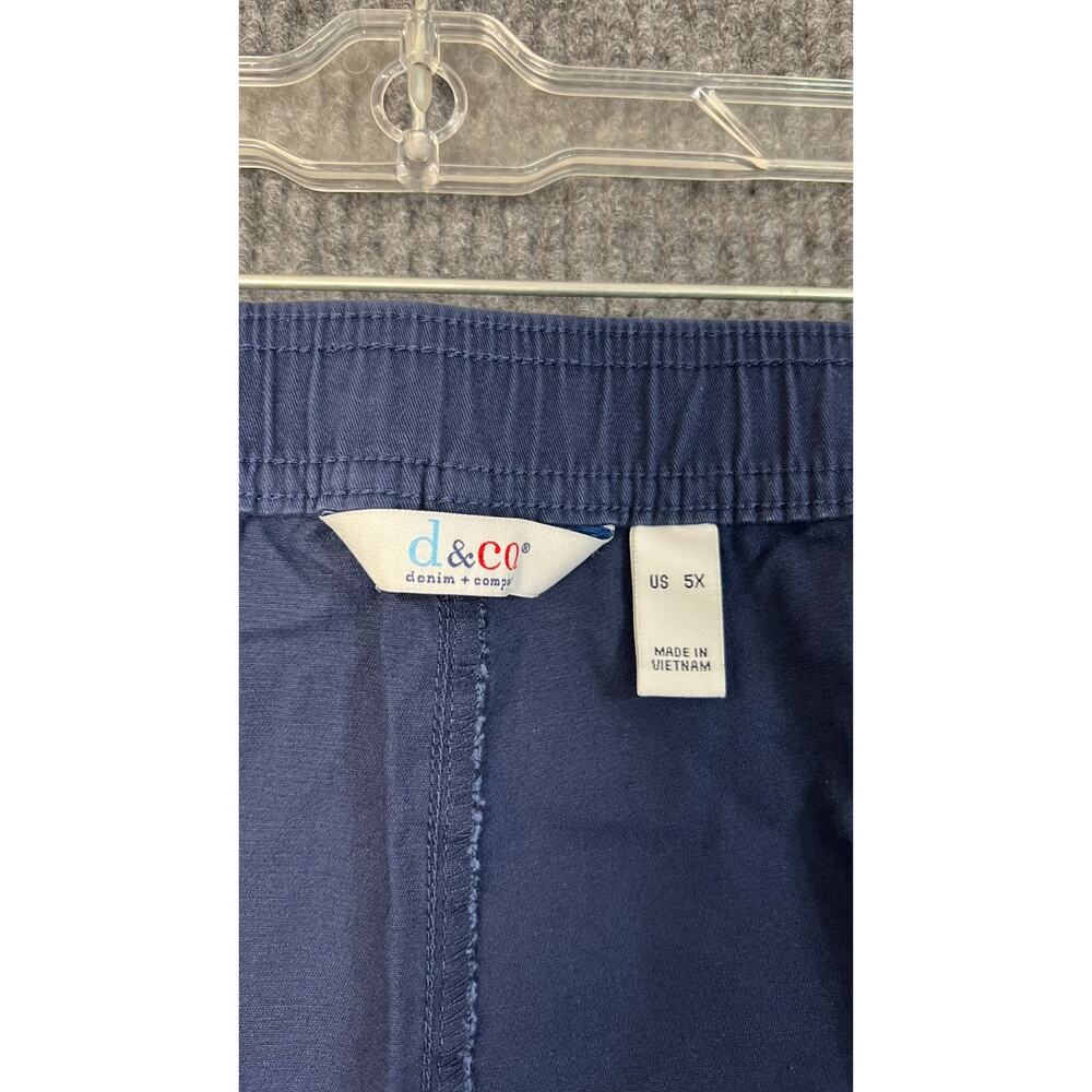 Denim & Co. Shorts Womens Plus 5X Blue Pull On Pockets Relaxed Twill Mature - Picture 8 of 11